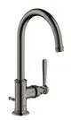 AXOR-HG-AXOR-Montreux-Einhebel-Waschtischmischer-210-mit-Hebelgriff-und-Zugstangen-Ablaufgarnitur-Polished-Black-Chrome-16517330 gallery number 1